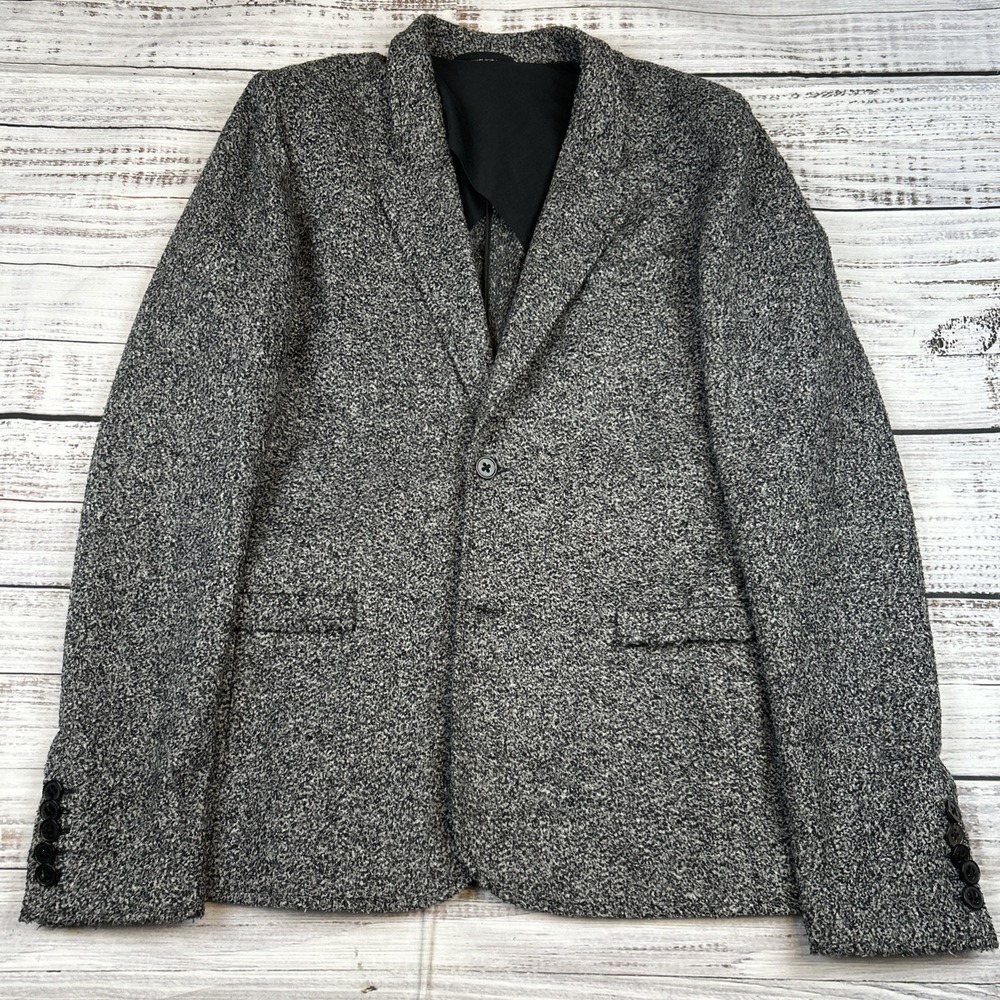 Damir Doma Wool Blend Deconstructed Blazer Sz 50 Italy 40 US Tweed Unstructured